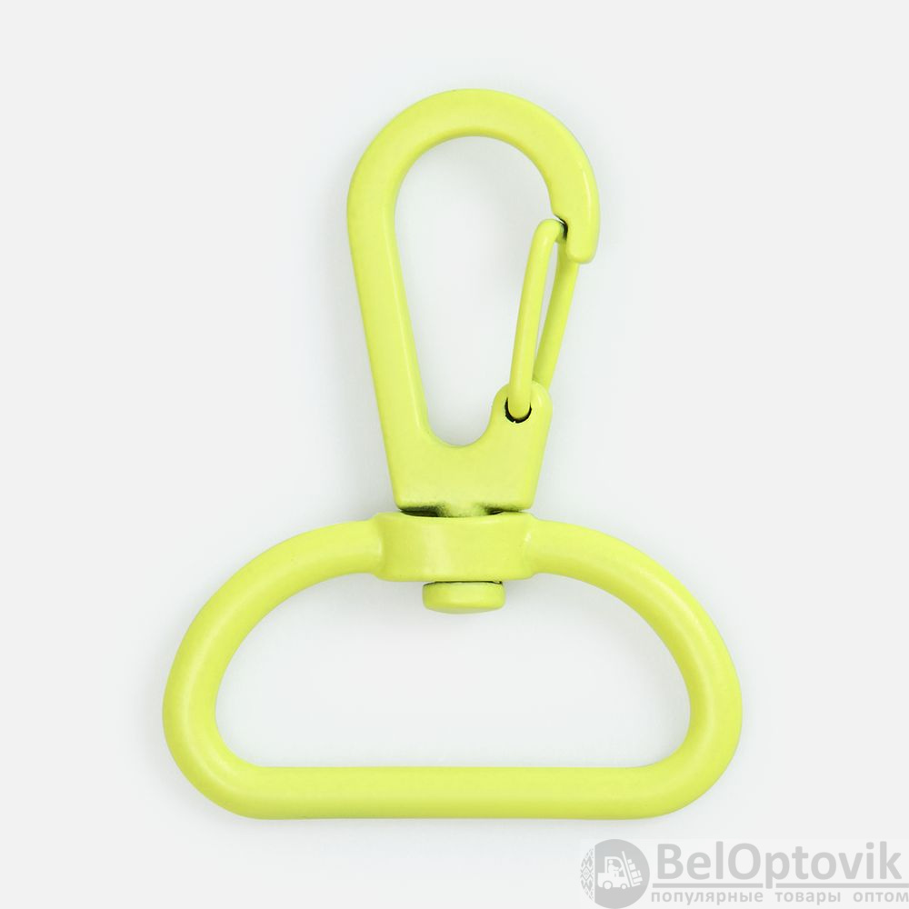 Застежка-карабин Snap Hook, L, желтый неон, 2,9х4 см