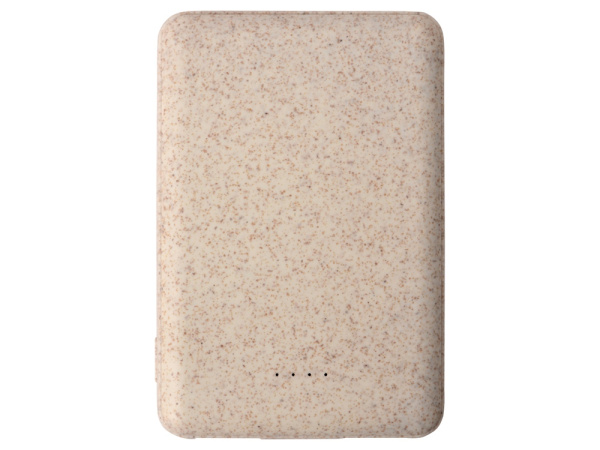 Внешний аккумулятор «Wheatty» из пшеничной соломы, 5000 mAh, Цвет бежевый