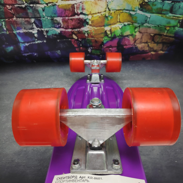 Скейт Пенни Борд (Penny Board) однотонный, матовые колеса 2 дюйма (цвет микс), до 60 кг.