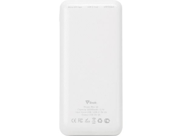 Внешний аккумулятор «Mini-10», 10000 mAh, Цвет белый