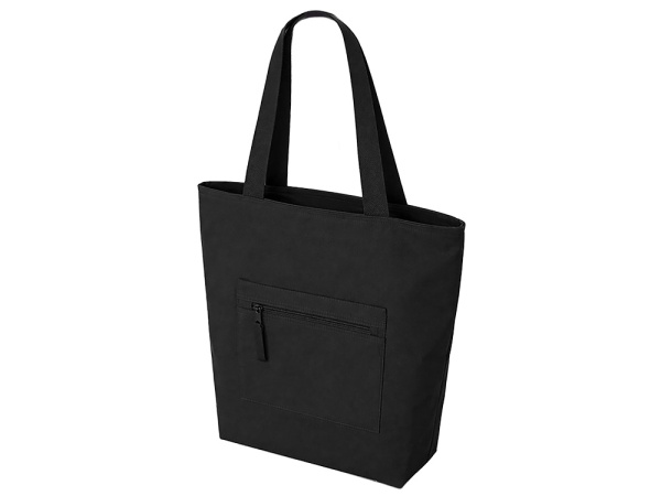 Сумка на молнии Zipper Neo из хлопка 280 г c карманом на молнии спереди, Цвет черный