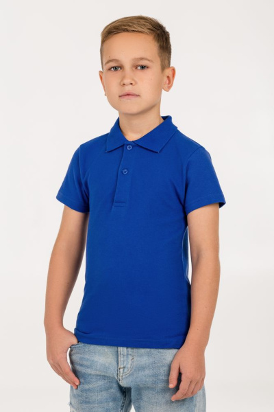 Рубашка поло детская Virma Kids, ярко-синяя, 6–14 лет