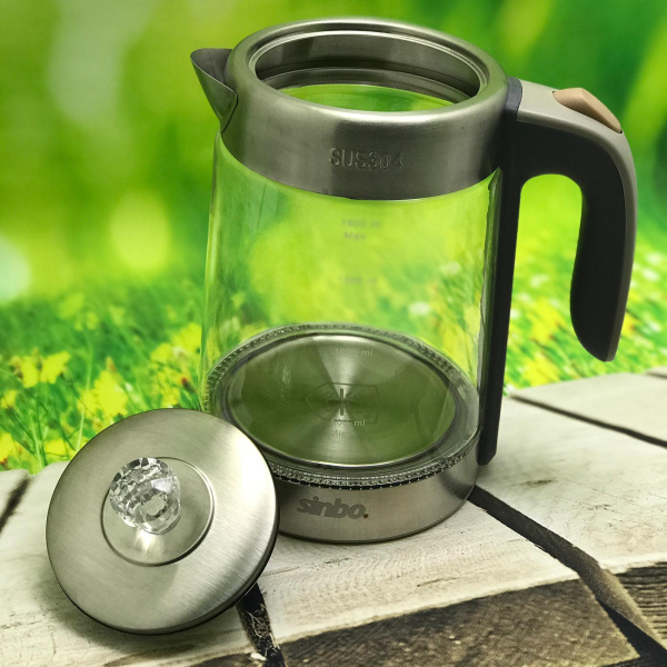 Чайный набор Sinbo “Турецкий самовар” (заварочный чайник 0,9l + электрочайник 2.0 l)  stm5815 серая 