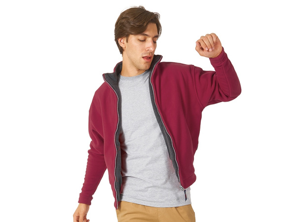 Куртка флисовая "Nashville" мужская, Размер XL, Цвет красный/пепельно-серый