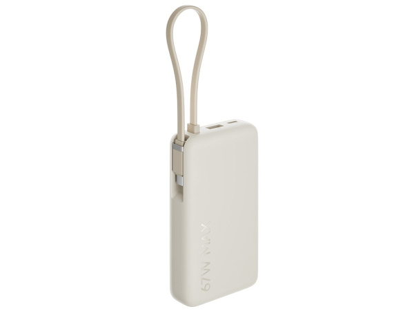 Внешний аккумулятор со встроенным кабелем Xiaomi 67W Power Bank (Integrated Cable), 10000 мАч, Цвет бежевый