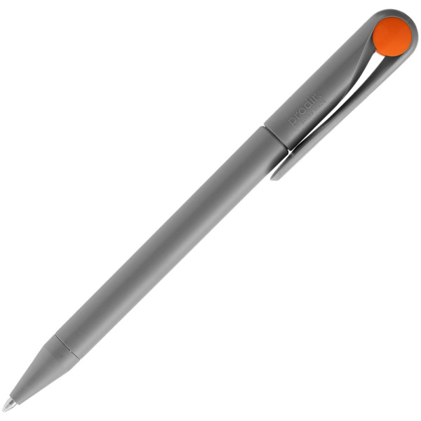 Ручка шариковая Prodir DS1 TMM Dot, серая с оранжевым, 14х1,1 см