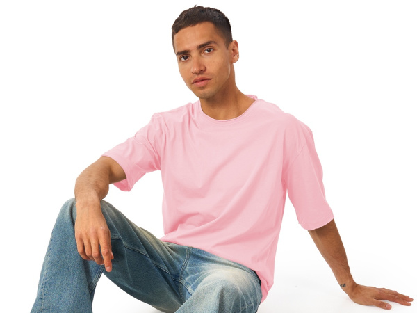 Футболка оверсайз «Liyon» унисекс, Размер M-L, Цвет розовый