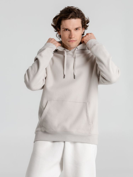 Толстовка с капюшоном унисекс King, дымчато-серая, XS–3XL