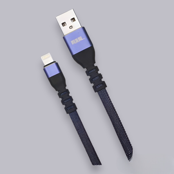 Кабели USB MR36i Lighting, тканевые плоские, 1 метр, синий и красный цвета