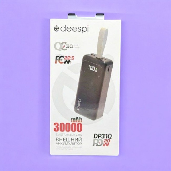 Внешний аккумулятор Deespi DP31Q 30000mAh / Мощный и стильный