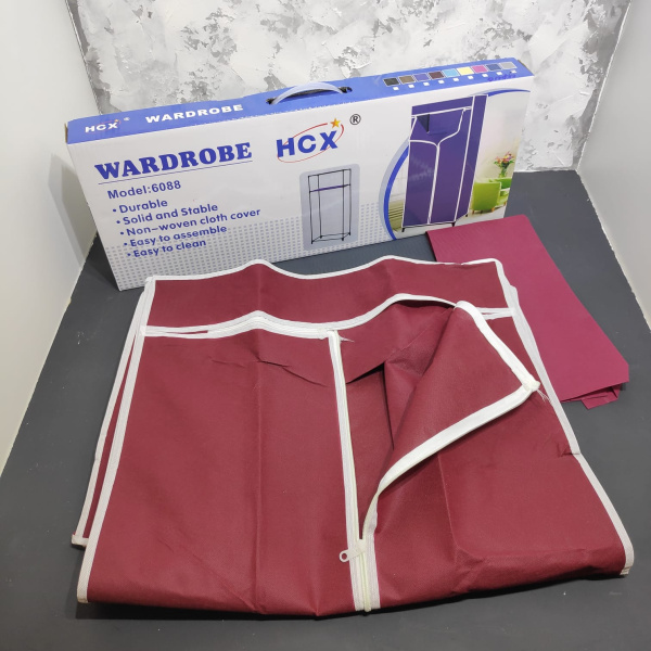 Шкаф складной каркасный тканевый WARDROBE HCX mod.6088. Одно отделение, полка. SM Home 55х45х150 см.