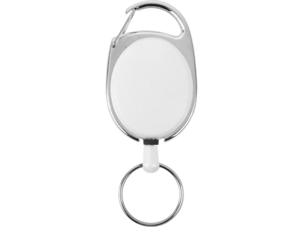 Ретрактор «Слип» с кольцом, Цвет белый/серебристый