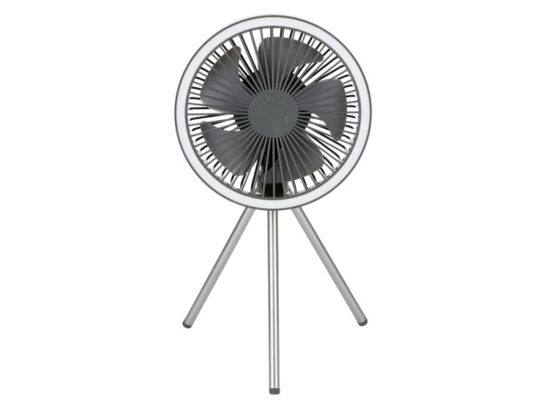 Портативный вентилятор с фонарем «Jon», Цвет темно-серый