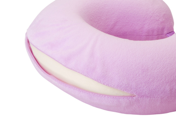 Подушка для путешествий с эффектом памяти «Basic», Цвет розовый