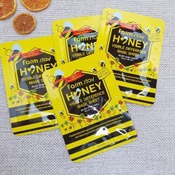 FARMSTAY Тканевая маска для лица с экстрактом меда и прополиса VISIBLE DIFFERENCE MASK SHEET HONEY, 