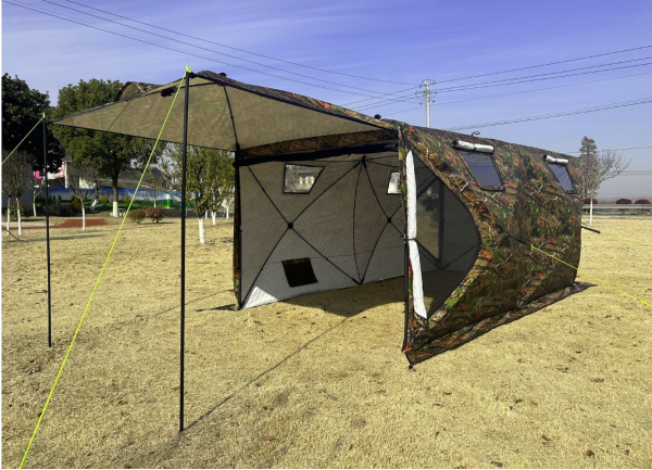 Утепленная трёхслойная Зимняя палатка MIR-2023MC 200*400*170см/200cm (H)  без пола