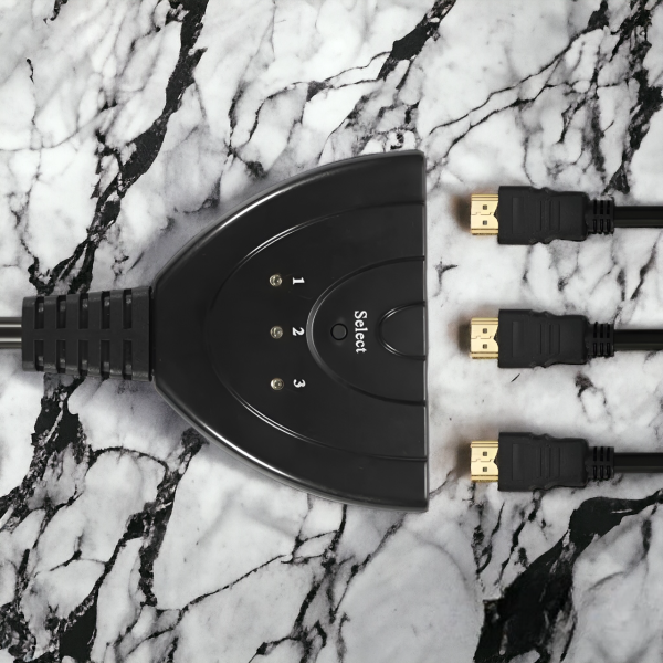 Сплиттер HDMI H54 HUB 3x входа и 1x выход HDMI с проводом / Функция переключения нажатием одной кнопки