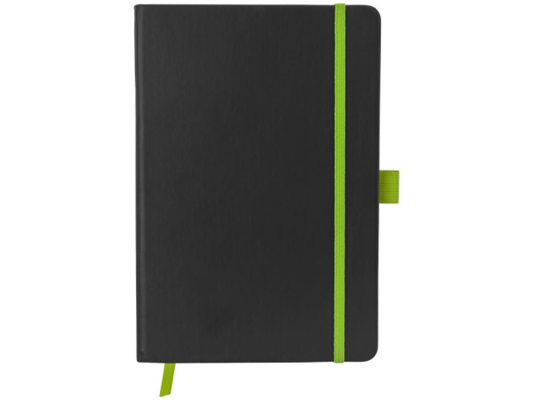 Блокнот А5 «Color Edge», Цвет черный/лайм