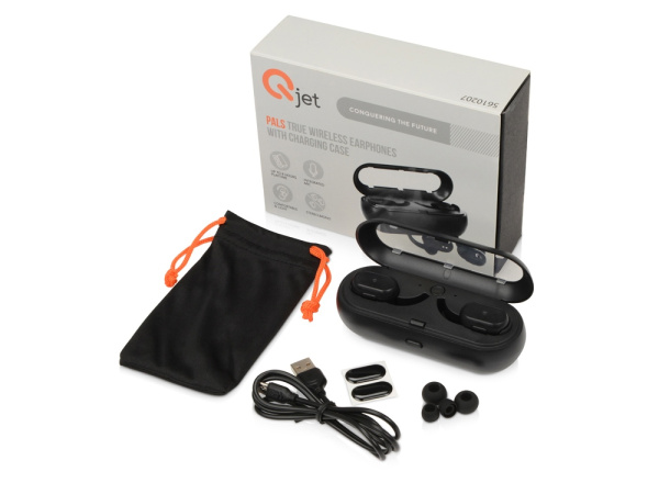 Беспроводные наушники «Pals» с зарядным чехлом, Цвет черный