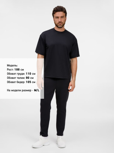Футболка из бифлекса Morfiss, черная, XS–XXL