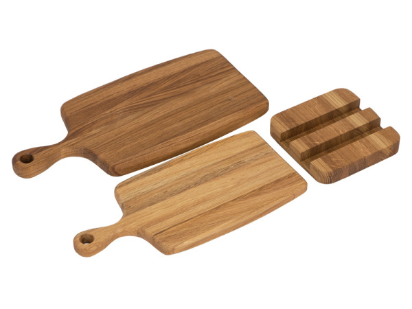 Набор разделочных досок на подставке «Ruby», Цвет натуральный коричневый