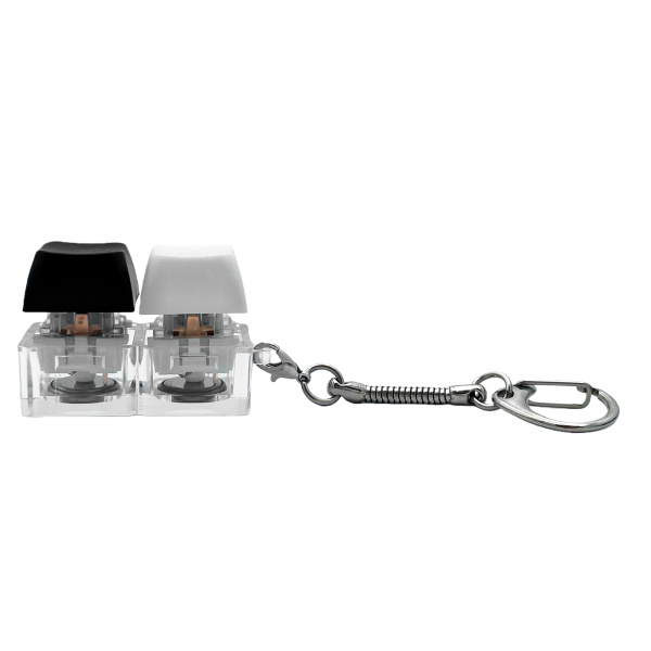 Брелок KeyDuo с LED подсветкой, чёрно-белый