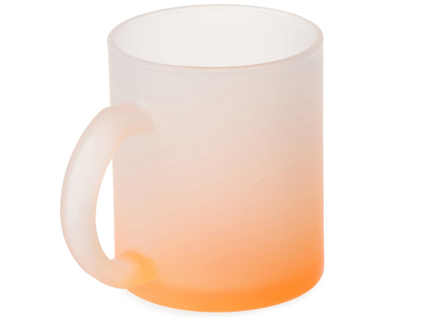 Стеклянная матовая кружка с градиентом для сублимации «Омбре», Цвет оранжевый