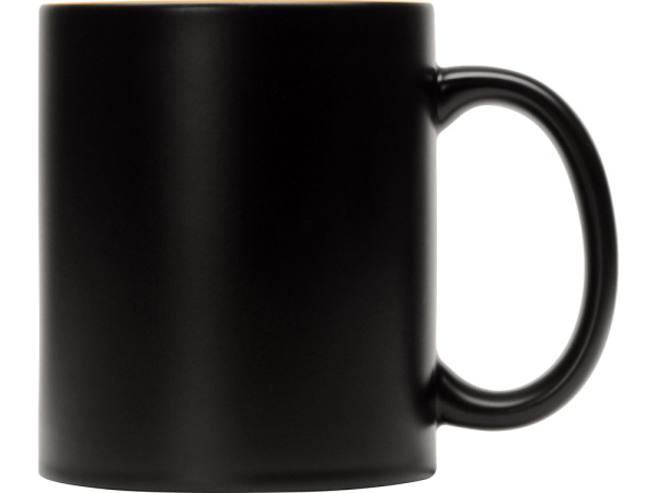 Кружка-хамелеон «Surprise» матовая, Цвет черный матовый/оранжевый глянцевый