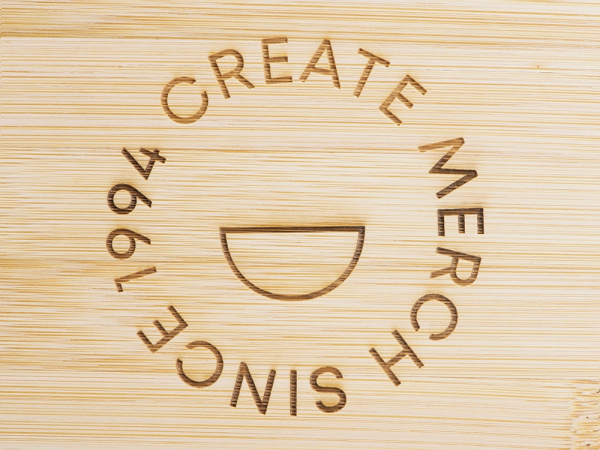 Ланч-бокс «Lunch» из пшеничного волокна с бамбуковой крышкой с гравировкой, Цвет бежевый