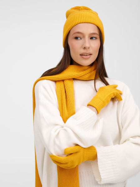 Перчатки Nobilis Mono, желтые (медовые), S/M, L/XL