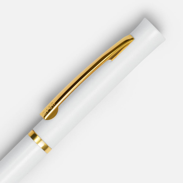 Ручка шариковая Euro Gold, белая, 13,3х0,8