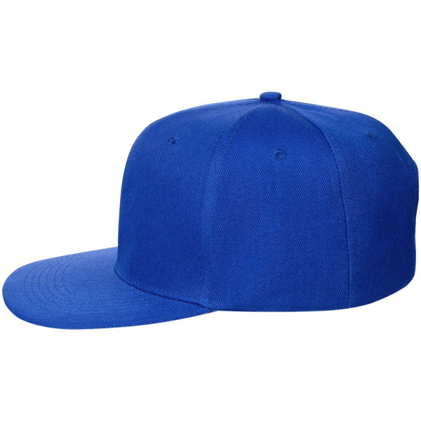 Бейсболка Snapback с прямым козырьком, ярко-синяя, 56-58