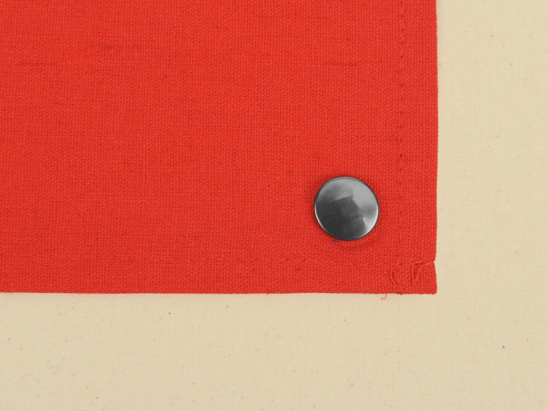 Складная хлопковая сумка для шопинга «Gross» с карманом, 180 г/м2, Цвет натуральный/красный