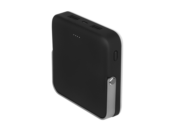 Внешний аккумулятор со светильником LED «NEO Luna», 10000 mAh, Цвет черный