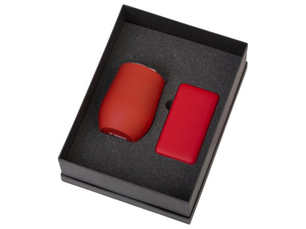 Подарочный набор «COLOR IT» с термокружкой и повербанком, Размер 5000 mAh, Цвет красный