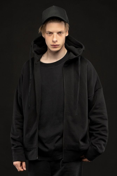 Футболка унисекс оверсайз T2, черная, XS–XXL