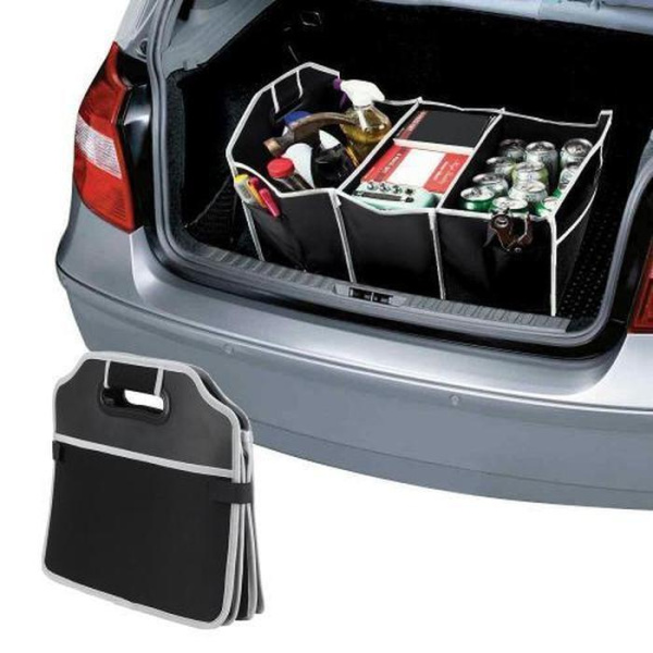 Складной органайзер для багажника автомобиля EZ Trunk Organizer & Cooler с 3 отделениями и термосумк