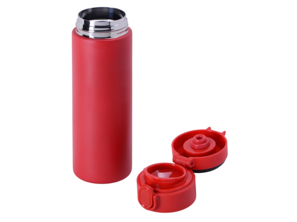 Вакуумная термокружка с индикатором и медной изоляцией «Bravo», тубус, 400 мл, Цвет красный