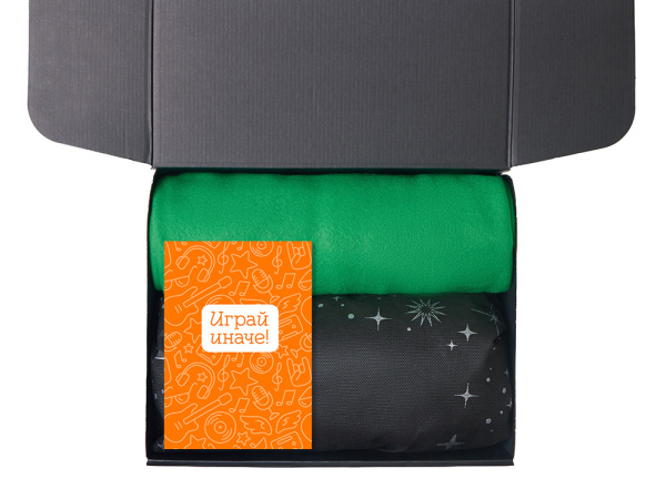 Подарочный набор «Re:y. Cocoon с пледом, свечой и диффузором, Цвет зеленый