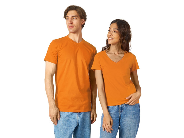 Футболка "Heavy Super Club" мужская с V-образным вырезом, Размер L, Цвет оранжевый