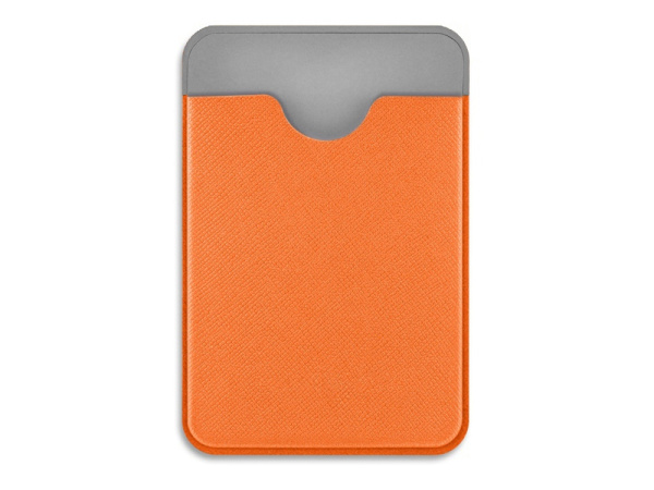 Картхолдер с креплением на телефон «Favor», Цвет оранжевый