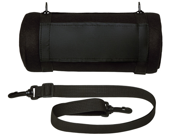 Плед «Нежность» с ремешком на плечо, Цвет черный