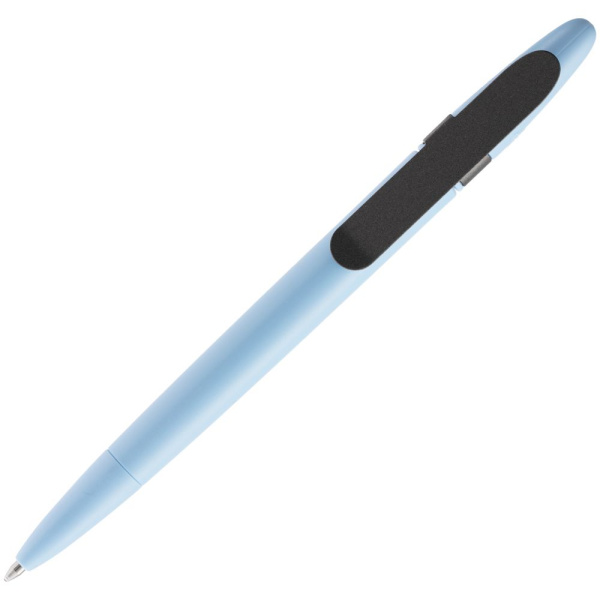 Ручка шариковая Prodir DS5 TSM Metal Clip, голубая с серым, 14,5х1,1 см