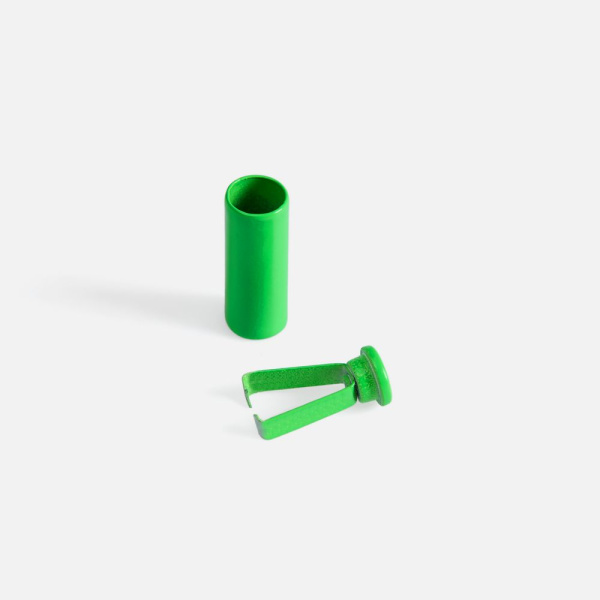 Наконечник для шнурка Nozzle, ver.2, зеленый неон, 0,5x2 см