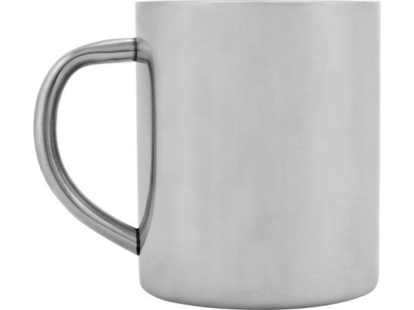 Стальная кружка с двойными стенками «Эри», Цвет серебристый глянцевый