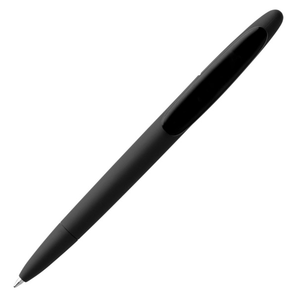 Ручка шариковая Prodir DS5 TRR-P Soft Touch, черная, 14,4х1,1 см