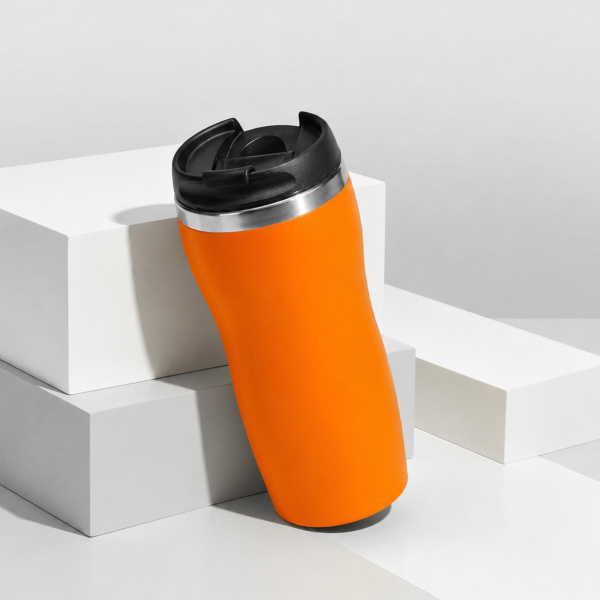 Подарочный набор "COLOR IT" c термокружкой и повербанком, Размер 10000 mAh, Цвет оранжевый
