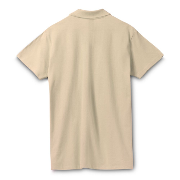 Рубашка поло мужская Spring 210, бежевая, S–XXL
