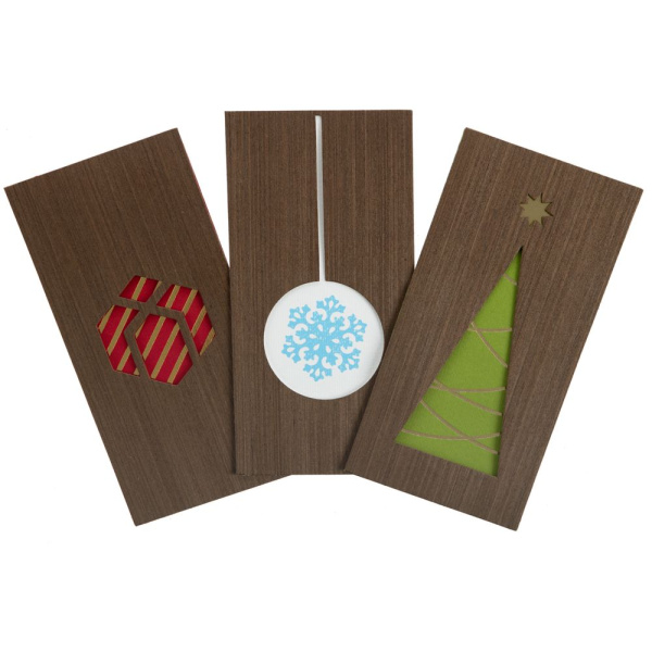 Открытка Season's Greetings, с изображением подарка, 10х20 см