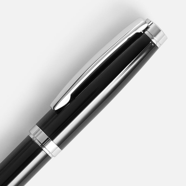 Ручка шариковая Letra Chrome, глянцевая, черная, 13,7х1,3 см